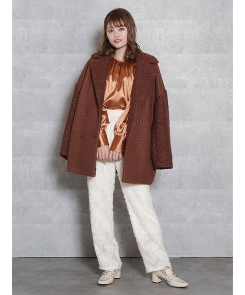 dazzlin（ダズリン）の「フラッフィフレアパンツ（その他パンツ・レディース・オフホワイト/ブラック・FREE）」の8枚目の写真