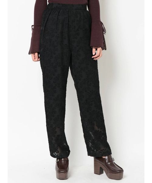 dazzlin（ダズリン）の「フラッフィフレアパンツ（その他パンツ・レディース・オフホワイト/ブラック・FREE）」の10枚目の写真