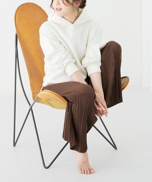 Ambre Neige（アンブルネージュ）の「プリーツワイドパンツ／【WEB/EC限定商品】（その他パンツ・レディース・ブラック/グレー/グリーン系その他/ブラウン・FREE）」の8枚目の写真