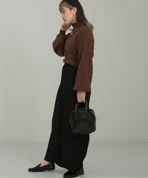 Ambre Neige（アンブルネージュ）の「プリーツワイドパンツ／【WEB/EC限定商品】（その他パンツ・レディース・ブラック/グレー/グリーン系その他/ブラウン・FREE）」の15枚目の写真