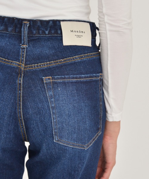 Moname（モナーム）の「ストレート デニムパンツ Mila(ミラ)（デニムパンツ・レディース・ブルー・24inch/25inch/26inch/23inch/22inch）」の6枚目の写真