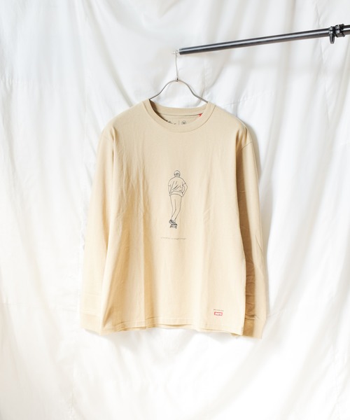 Naked Rust and other POEMS(ネイキッドラストアンドアザーポエムス)の「/Naked Rust and other POEMS/手書きプリント 長袖カットソー(Tシャツ/カットソー・レディース・ホワイト/ブラック/ベージュ・MEDIUM/LARGE)」の3枚目の写真