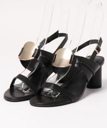 メタリックアクセント ヒールドサンダル / Metallic Accent Heeled Sandals