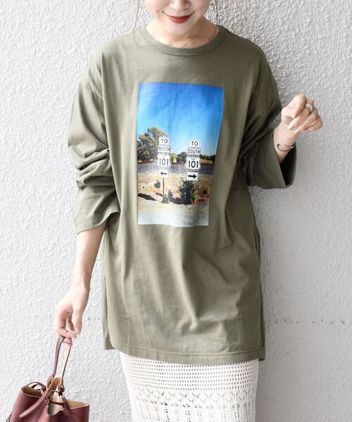 SHIPS（シップス）の「【WEB限定/SHIPS別注】ANNA MAGAGIZE×FRUIT OF THE LOOM:フォトロンTEE◇（Tシャツ/カットソー・レディース・ホワイト/ブラック/オリーブ/マスタード/ホワイト系その他/ブラック系その他・38/36）」の5枚目の写真