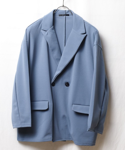 ONE DAY KMC (ワンデイケーエムシー)の「梨地ルーズダブルテーラードジャケット(テーラードジャケット・メンズ・ブラック/ブラウン/グレイッシュベージュ/ブルー/ベージュ・FREE)」の13枚目の写真