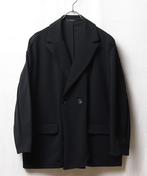 ONE DAY KMC (ワンデイケーエムシー)の「梨地ルーズダブルテーラードジャケット(テーラードジャケット・メンズ・ブラック/ブラウン/グレイッシュベージュ/ブルー/ベージュ・FREE)」の12枚目の写真