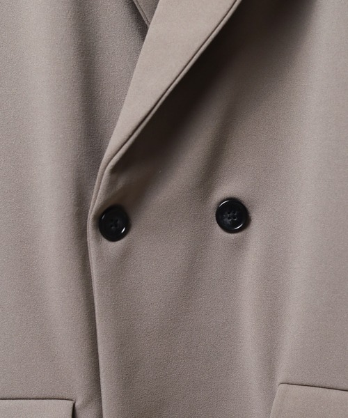 ONE DAY KMC (ワンデイケーエムシー)の「梨地ルーズダブルテーラードジャケット(テーラードジャケット・メンズ・ブラック/ブラウン/グレイッシュベージュ/ブルー/ベージュ・FREE)」の8枚目の写真
