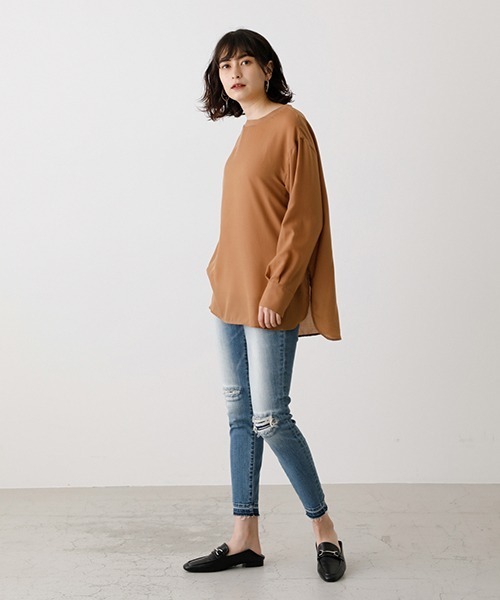 AZUL by moussy(アズールバイマウジー)の「REPAIR DENIM SKINNY/リペアデニムスキニー(デニムパンツ・レディース・ブラック/ブルー/ダークブルー・MEDIUM/X-LARGE/XX-SMALL/LARGE/SMALL/X-SMALL)」の14枚目の写真