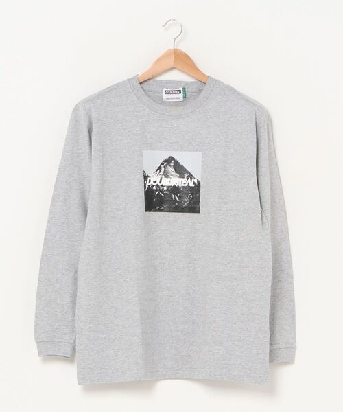 DOUBLE STEAL(ダブルスティール)の「BASIC MOUNTAIN LOGO ヘビーウェイト 長袖Tシャツ(Tシャツ/カットソー・メンズ・ホワイト/ブラック/トップグレー・M/L/XL/XXL)」の3枚目の写真