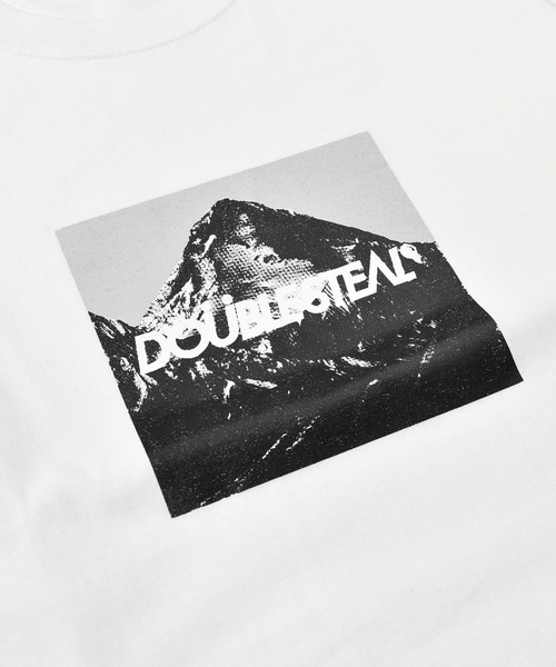 DOUBLE STEAL(ダブルスティール)の「BASIC MOUNTAIN LOGO ヘビーウェイト 長袖Tシャツ(Tシャツ/カットソー・メンズ・ホワイト/ブラック/トップグレー・M/L/XL/XXL)」の2枚目の写真