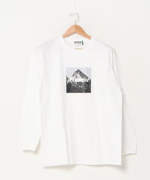DOUBLE STEAL(ダブルスティール)の「BASIC MOUNTAIN LOGO ヘビーウェイト 長袖Tシャツ(Tシャツ/カットソー・メンズ・ホワイト/ブラック/トップグレー・M/L/XL/XXL)」の8枚目の写真