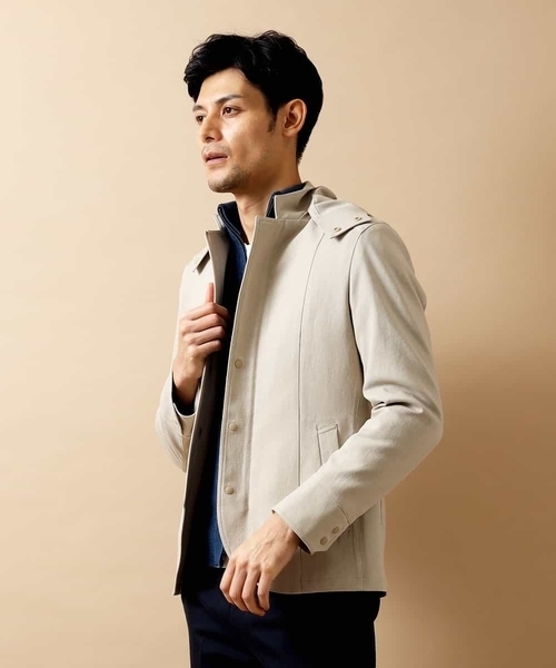 MICHEL KLEIN HOMME (ミッシェルクランオム)の「ブルゾン(ASAKO SY)(その他アウター・メンズ・ベージュ/ネイビー・51/52/48/46)」の1枚目の写真
