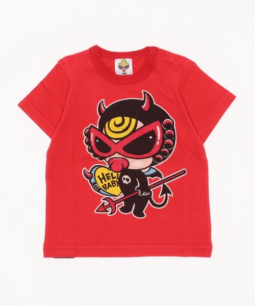 HYSTERIC MINI（ヒステリックミニ）の「DEVILKIN半袖Tシャツ（Tシャツ/カットソー・キッズ・ブラック/レッド/ホワイト・80/90）」の3枚目の写真