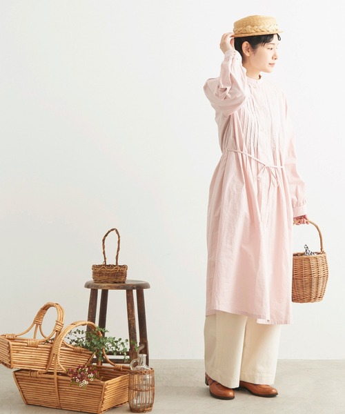 シャンブルドゥシャーム chambre de chame　新品　上品なワンピース シャンブルドゥシャーム（chambre de charme）ストライプすそ