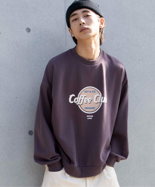 WEGO（ウィゴー）の「WEGO/レトロサークルロゴビッグシルエットプルオーバー（スウェット・メンズ・ホワイト/ダークグリーン/パープル・LARGE/MEDIUM）」の3枚目の写真