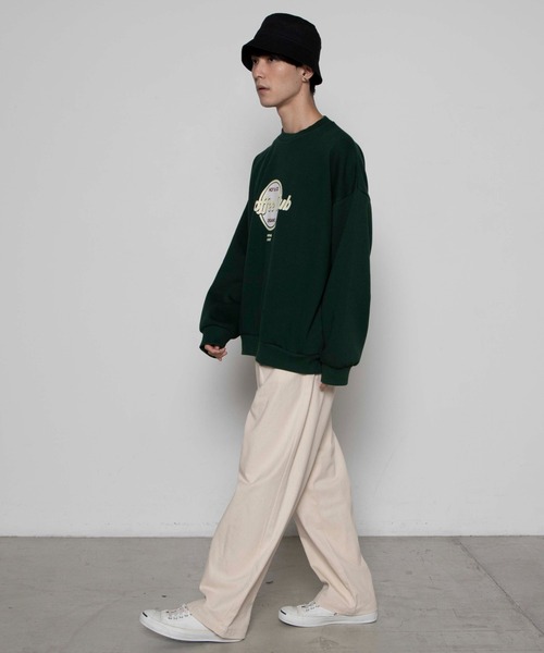 WEGO（ウィゴー）の「WEGO/レトロサークルロゴビッグシルエットプルオーバー（スウェット・メンズ・ホワイト/ダークグリーン/パープル・LARGE/MEDIUM）」の22枚目の写真