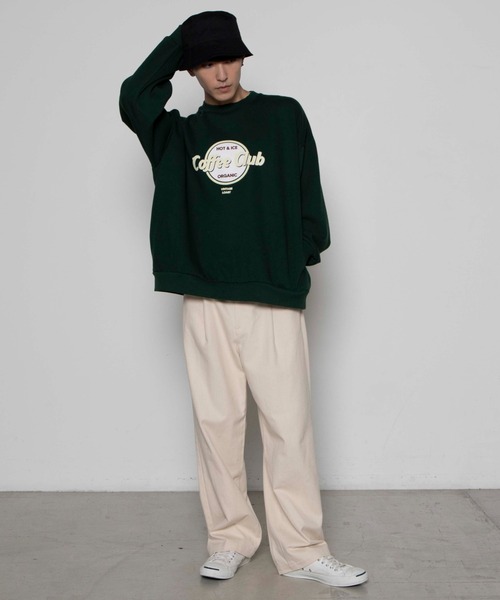 WEGO（ウィゴー）の「WEGO/レトロサークルロゴビッグシルエットプルオーバー（スウェット・メンズ・ホワイト/ダークグリーン/パープル・LARGE/MEDIUM）」の16枚目の写真