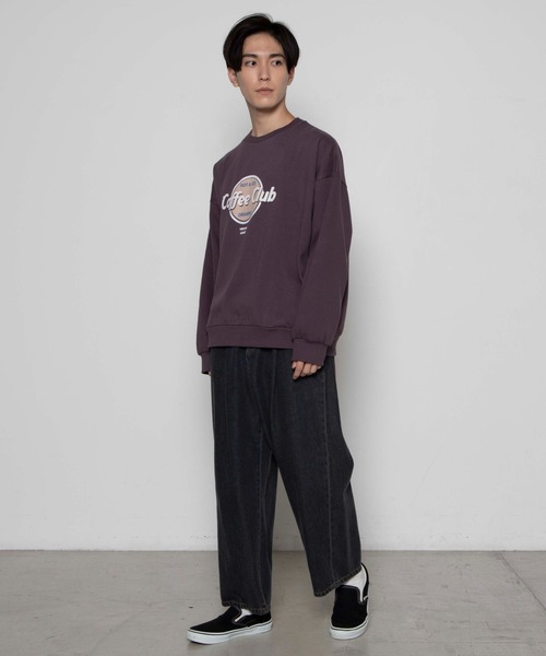 WEGO（ウィゴー）の「WEGO/レトロサークルロゴビッグシルエットプルオーバー（スウェット・メンズ・ホワイト/ダークグリーン/パープル・LARGE/MEDIUM）」の14枚目の写真