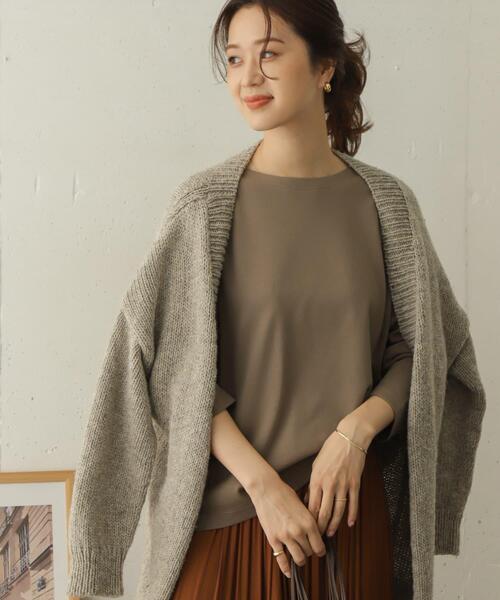URBAN RESEARCH DOORS(アーバンリサーチドアーズ)の「起毛スムースワイドプルオーバー(Tシャツ/カットソー・レディース・オフホワイト/ブラック/グリーン系その他・ONE)」の1枚目の写真