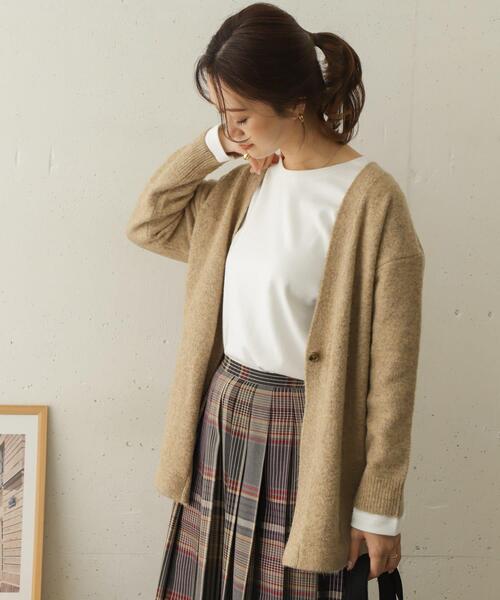 URBAN RESEARCH DOORS(アーバンリサーチドアーズ)の「起毛スムースワイドプルオーバー(Tシャツ/カットソー・レディース・オフホワイト/ブラック/グリーン系その他・ONE)」の6枚目の写真
