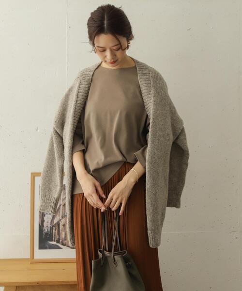 URBAN RESEARCH DOORS(アーバンリサーチドアーズ)の「起毛スムースワイドプルオーバー(Tシャツ/カットソー・レディース・オフホワイト/ブラック/グリーン系その他・ONE)」の10枚目の写真