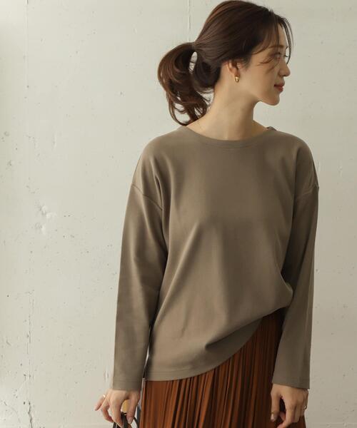 URBAN RESEARCH DOORS(アーバンリサーチドアーズ)の「起毛スムースワイドプルオーバー(Tシャツ/カットソー・レディース・オフホワイト/ブラック/グリーン系その他・ONE)」の11枚目の写真
