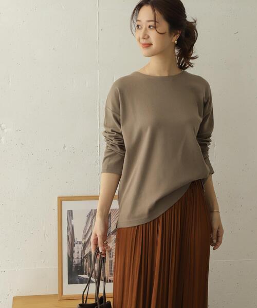 URBAN RESEARCH DOORS(アーバンリサーチドアーズ)の「起毛スムースワイドプルオーバー(Tシャツ/カットソー・レディース・オフホワイト/ブラック/グリーン系その他・ONE)」の12枚目の写真