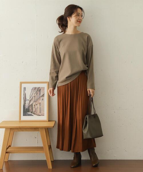 URBAN RESEARCH DOORS(アーバンリサーチドアーズ)の「起毛スムースワイドプルオーバー(Tシャツ/カットソー・レディース・オフホワイト/ブラック/グリーン系その他・ONE)」の14枚目の写真
