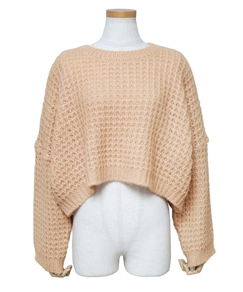 reca（レカ）の「クロップドニット（ニット/セーター・レディース・ベージュ/カーキ・FREE）」の10枚目の写真