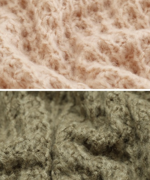 reca（レカ）の「クロップドニット（ニット/セーター・レディース・ベージュ/カーキ・FREE）」の11枚目の写真