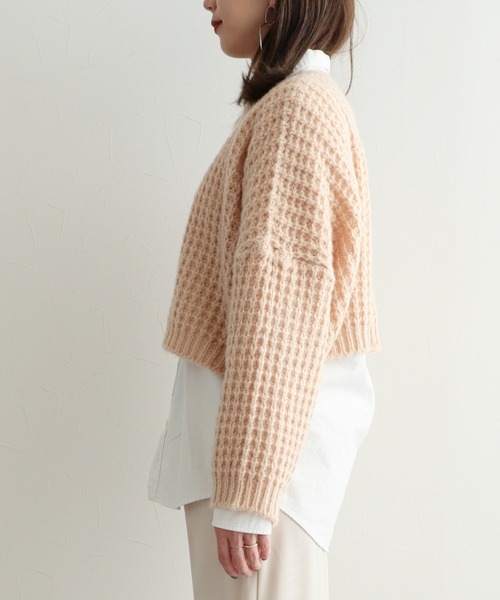 reca（レカ）の「クロップドニット（ニット/セーター・レディース・ベージュ/カーキ・FREE）」の15枚目の写真