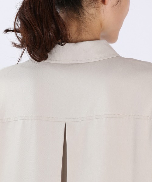 LOWRYS FARM（ローリーズファーム）の「サイドスリットシャツワンピース  927414（ワンピース・レディース・チャコールグレー/グリーン/アイボリー・FREE）」の12枚目の写真