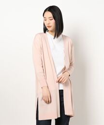 極美品 アナイ シルクデシンスカラップロングカーディガン