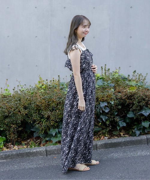 flower（フラワー）の「フローイングキャミワンピース（ワンピース・レディース・ホワイト/ブラック・FREE）」の7枚目の写真