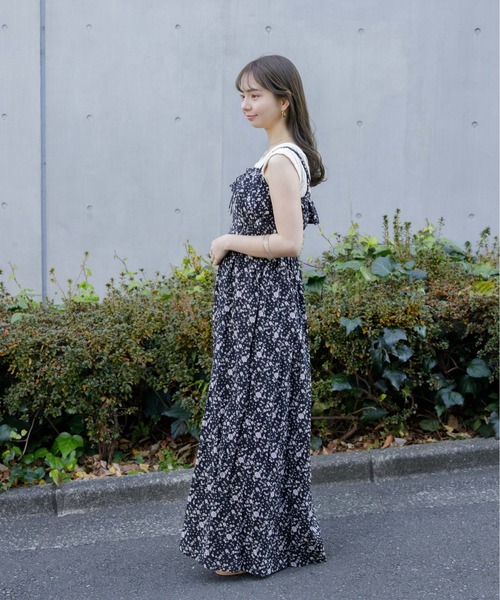 flower（フラワー）の「フローイングキャミワンピース（ワンピース・レディース・ホワイト/ブラック・FREE）」の9枚目の写真