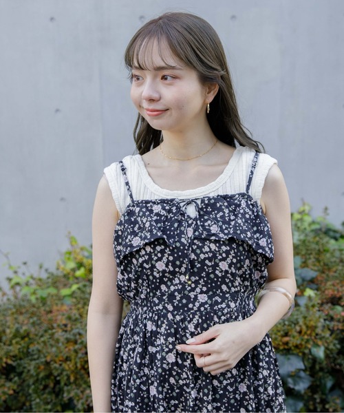 flower（フラワー）の「フローイングキャミワンピース（ワンピース・レディース・ホワイト/ブラック・FREE）」の13枚目の写真
