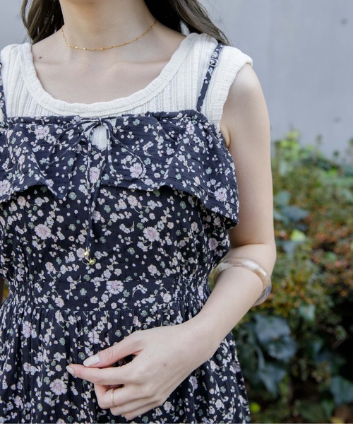 flower（フラワー）の「フローイングキャミワンピース（ワンピース・レディース・ホワイト/ブラック・FREE）」の15枚目の写真