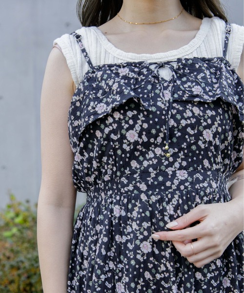 flower（フラワー）の「フローイングキャミワンピース（ワンピース・レディース・ホワイト/ブラック・FREE）」の11枚目の写真