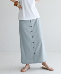 SLOBE citron. カラーチェックアイラインスカート◆