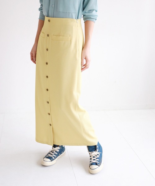 SLOBE citron.（スローブシトロン）の「SLOBE citron. カラーチェックアイラインスカート◆（スカート・レディース・サックスブルー/イエロー・38/36）」の2枚目の写真