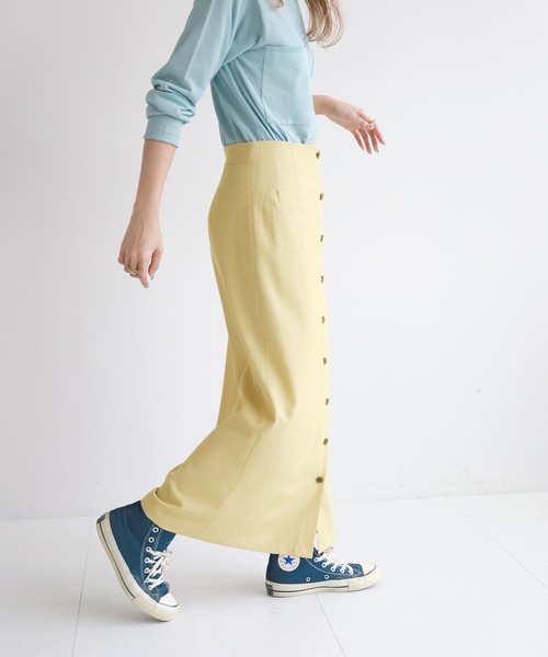 SLOBE citron.（スローブシトロン）の「SLOBE citron. カラーチェックアイラインスカート◆（スカート・レディース・サックスブルー/イエロー・38/36）」の13枚目の写真