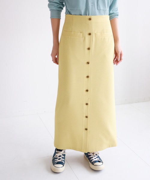 SLOBE citron.（スローブシトロン）の「SLOBE citron. カラーチェックアイラインスカート◆（スカート・レディース・サックスブルー/イエロー・38/36）」の4枚目の写真