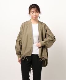 Editt by YECCA VECCA | 【2021春夏】シャーリングデザインZIPブルゾン　＊(ブルゾン)