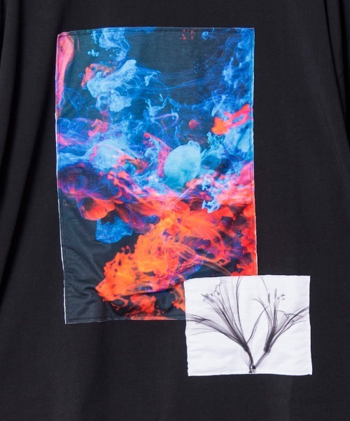 NO ID.(ノーアイディ)の「mlt3328- クリップアートプリントBIG-T Tシャツ(Tシャツ/カットソー・メンズ・ホワイト/グレー/ブラック・ONE SIZE)」の20枚目の写真