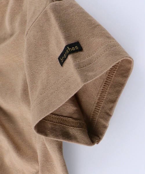 BRANSHES（ブランシェス）の「【WEB限定】胸元ねじり半袖ワンピース（ワンピース・キッズ・ライトベージュ/ライトグリーン/ブラウン/ピンク・140cm/110cm/100cm/120cm/130cm/150cm）」の14枚目の写真