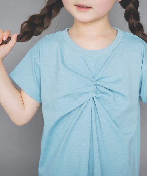 BRANSHES（ブランシェス）の「【WEB限定】胸元ねじり半袖ワンピース（ワンピース・キッズ・ライトベージュ/ライトグリーン/ブラウン/ピンク・140cm/110cm/100cm/120cm/130cm/150cm）」の10枚目の写真
