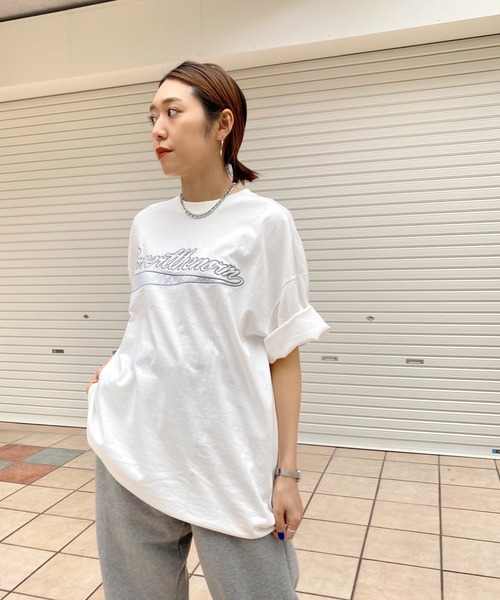 「WHO'S WHO gallery」 「KOOKY’N」スウェットカットソー FREE グレー レディース WHO'S WHO gallery 「WHO'S gallery」 「KOOKY'N」スウェット