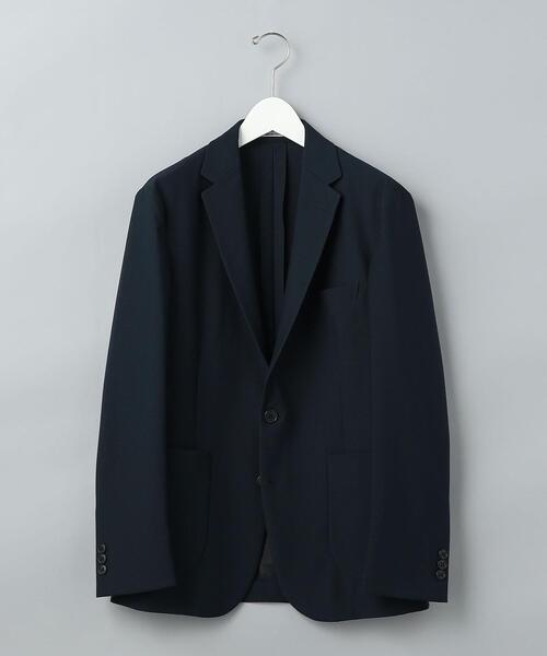 WORK TRIP OUTFITS GREEN LABEL RELAXING(ワークトリップアウトフィッツグリーンレーベル リラクシング)の「<機能/洗濯機洗い可・ストレッチ・防シワ> WTO A+ NY/PU メッシュ MODERN 2PP(テーラードジャケット・メンズ・ネイビー/オリーブ・S/44/L/48/M/46/XL/50/XS/42)」の4枚目の写真