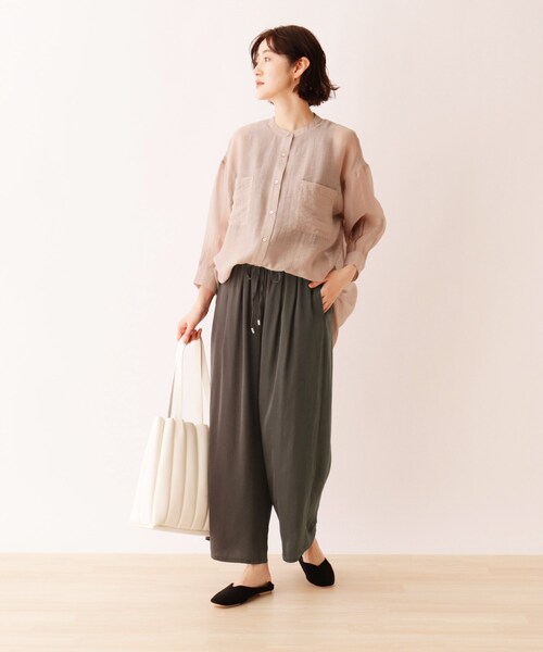 DRESKIP（ドレスキップ）の「◆【追加生産】サテンワイドパンツ（その他パンツ・レディース・ライトグレー/ネイビー/グレー系その他/ブラック系/ベージュ系その他4/ベビーピンク/カーキ・02/03/04）」の16枚目の写真