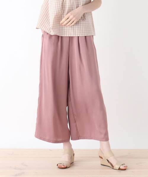 DRESKIP（ドレスキップ）の「◆【追加生産】サテンワイドパンツ（その他パンツ・レディース・ライトグレー/ネイビー/グレー系その他/ブラック系/ベージュ系その他4/ベビーピンク/カーキ・02/03/04）」の11枚目の写真